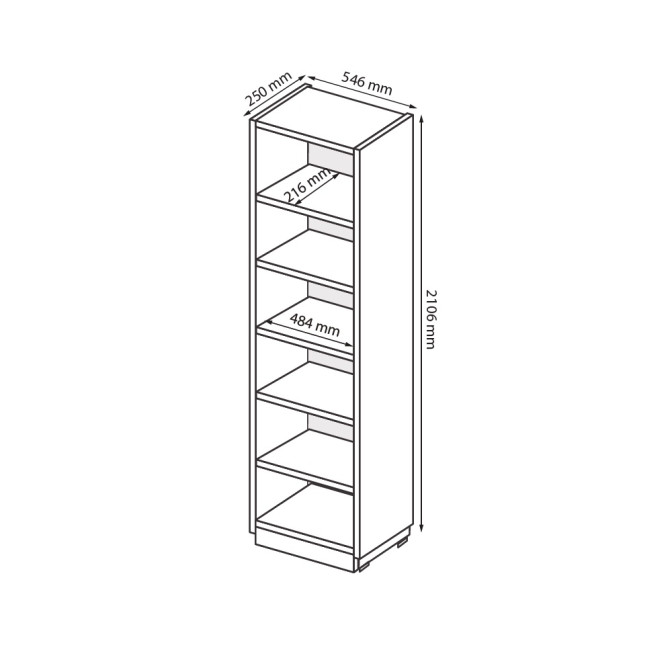 Шкаф угловое окончание Фемели / Family Глянец Белый MiroMark FM-10-WB