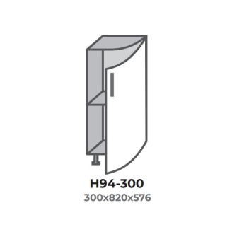 Кухонна секція Н94-300 нижня 550 радіусне фасад Модерн Еверест  