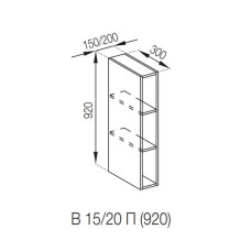 Кухонна секція верхня полиці 15 (h-920) Адель Світ меблів  