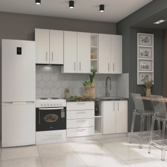 Кухня готова ДСП 3 Класик 2,0 м висота Н 900 плита окремо, з ручками Senam