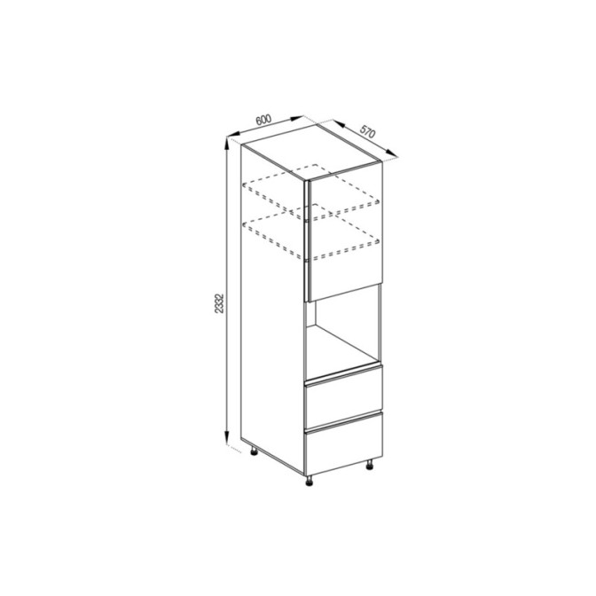 Кухонная секция пенал П 60 ДШ FAVORIT (h-920) Софи Мир мебели