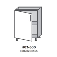 Кухонна секція Н83-600 нижня 600 один фасад Оптима Еверест  