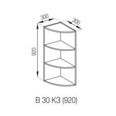 Кухонная секция верхняя В 30КЗ (h-920) Анна Мир мебели  
