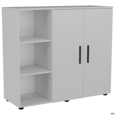 Комод City-422L две двери открытая секция (1120х420х1000Н) Белый AMF