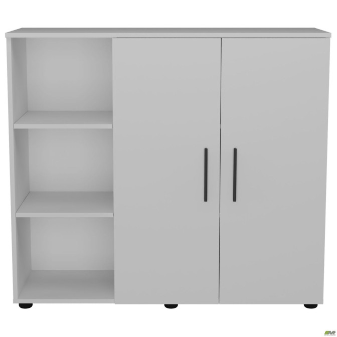 Комод City-422L две двери открытая секция (1120х420х1000Н) Белый AMF