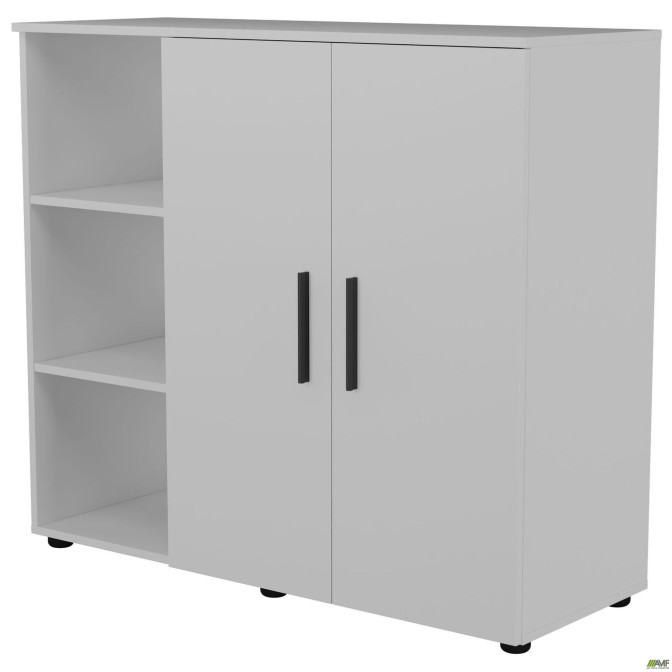 Комод City-422L две двери открытая секция (1120х420х1000Н) Белый AMF