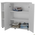Комод City-422L две двери открытая секция (1120х420х1000Н) Белый AMF