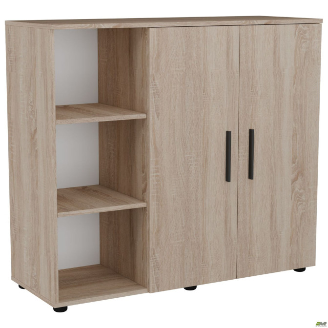 Комод City-422L две двери открытая секция (1120х420х1000Н) Дуб Сонома AMF