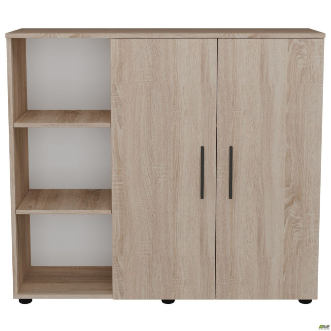 Комод City-422L две двери открытая секция (1120х420х1000Н) Дуб Сонома AMF