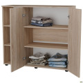 Комод City-422L две двери открытая секция (1120х420х1000Н) Дуб Сонома AMF