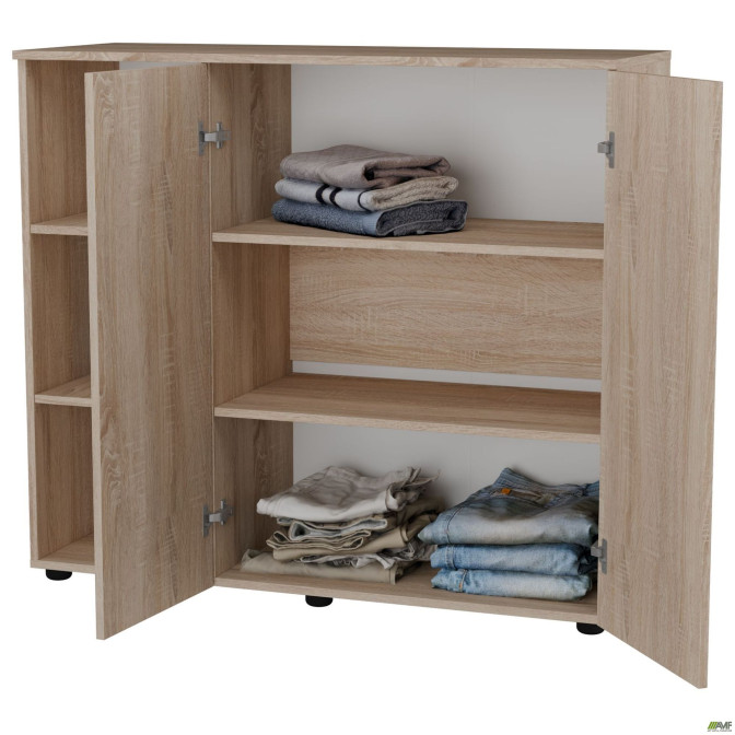 Комод City-422L две двери открытая секция (1120х420х1000Н) Дуб Сонома AMF