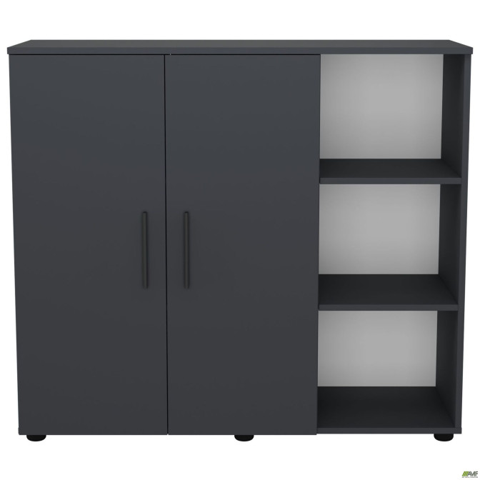 Комод City-422R две двери открытая секция (1120х420х1000Н) Антрацит AMF