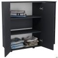 Комод City-422R две двери открытая секция (1120х420х1000Н) Антрацит AMF