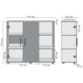 Комод City-422R две двери открытая секция (1120х420х1000Н) Антрацит AMF