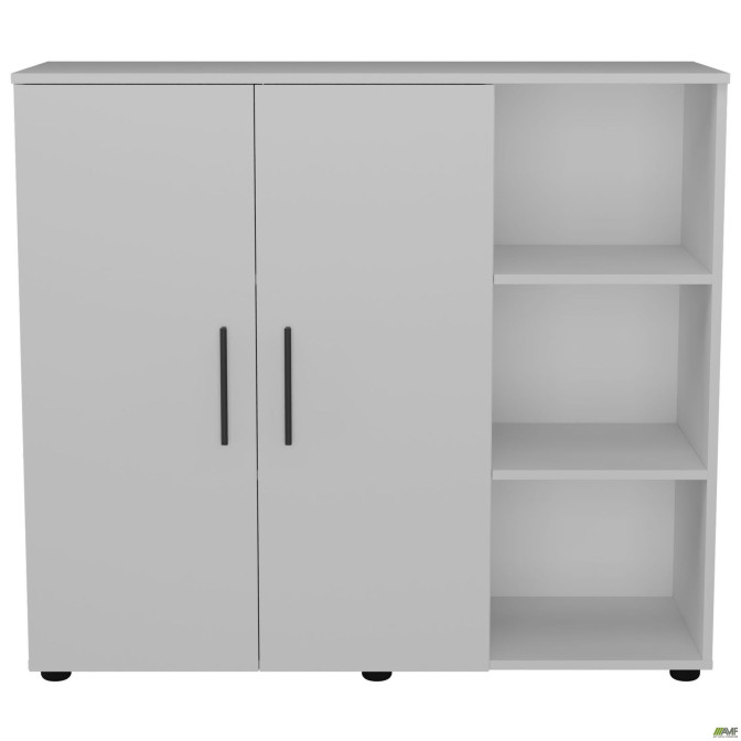 Комод City-422R две двери открытая секция (1120х420х1000Н) Белый AMF