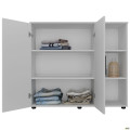 Комод City-422R две двери открытая секция (1120х420х1000Н) Белый AMF