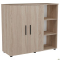 Комод City-422R две двери открытая секция (1120х420х1000Н) Дуб Сонома AMF
