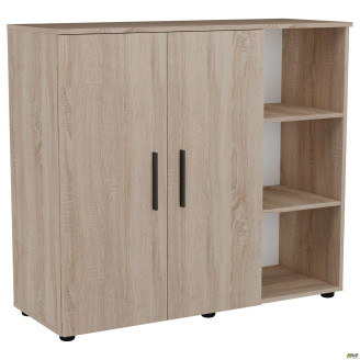 Комод City-422R две двери открытая секция (1120х420х1000Н) Дуб Сонома AMF