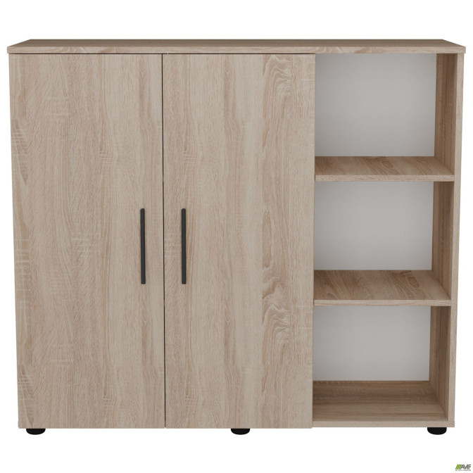 Комод City-422R две двери открытая секция (1120х420х1000Н) Дуб Сонома AMF