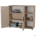 Комод City-422R две двери открытая секция (1120х420х1000Н) Дуб Сонома AMF