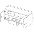 Комод 2Дв 3Ящ 2,0м Рома / Roma Глянец Белый MiroMark RM-168-WB