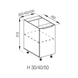 Кухонна секція нижня Н 30 Аліса Світ меблів