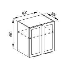 Кухонная секция верхняя В 60 під витяжку Анна Мир мебели 