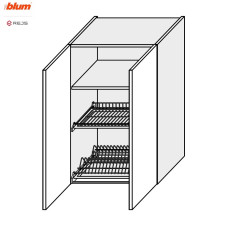 Кухонна секція Вінтаж верхня 60ВС/900 2дв Сушка Pro Blum  +  Rejs VN-565W/9003 MiroMark