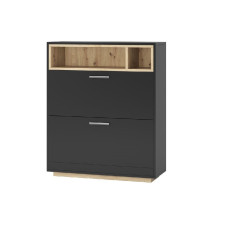 Тумба для обуви Антрацит - Дуб Артизан / Антрацит Хайди Мир Мебели