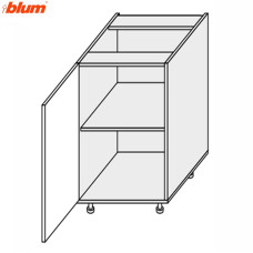 Кухонна секція Мері нижня 40Н/820 1дв Pro Blum MR-045W/9003gl MiroMark