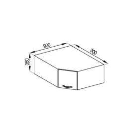 Кухонная секция антресоль А 90*90 Прованс Мир мебели