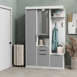 Передпокій Силует 1 Артвуд Світлий / Сіра Мишка Світ Меблів