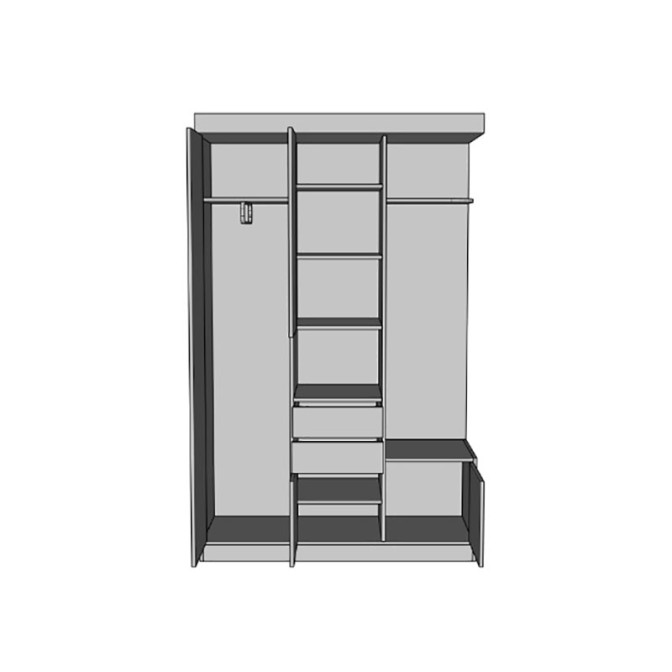 Передпокій Силует 1 Артвуд Світлий / Сіра Мишка Світ Меблів