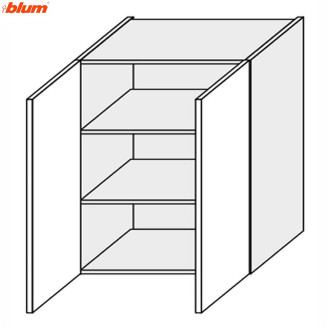Кухонна секція Вінтаж верхня 80В/720 2дв Pro Blum VN-485W/9003 MiroMark