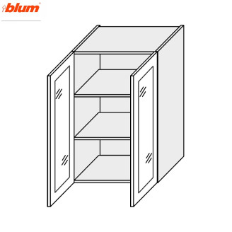 Кухонна секція Валенсія верхня 80В/900 2дв Вітрина Pro Blum VL-587W/9003 MiroMark