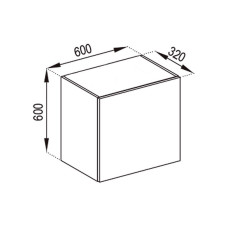 Кухонная секция под вытяжку 60 ОКАП (h-920) Софи Мир мебели 
