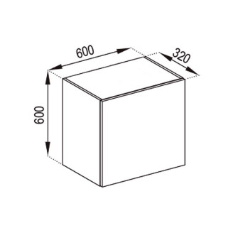 Кухонная секция под вытяжку 60 ОКАП (h-920) Софи Мир мебели 