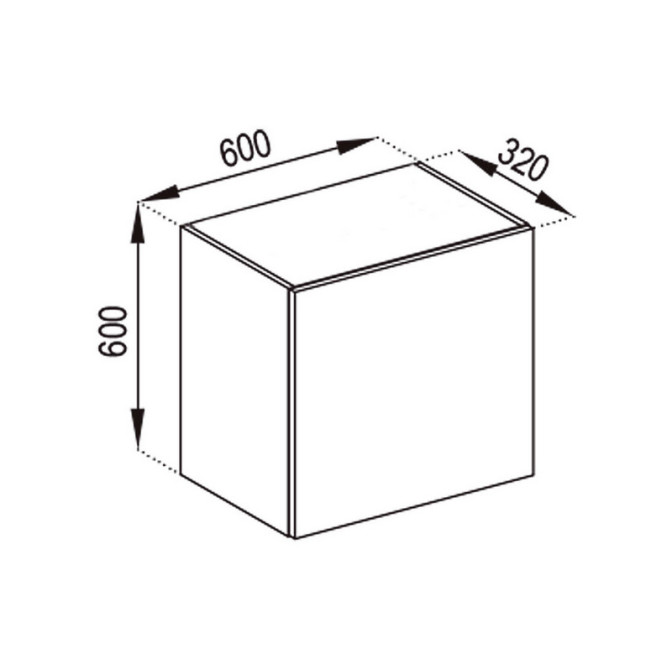 Кухонная секция под вытяжку 60 ОКАП (h-920) Софи Мир мебели 