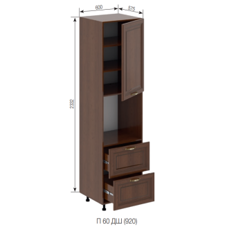 Кухонная секция пенал П 60 ДШ FAVORIT (h-920) Роксана Мир мебели