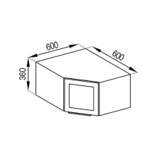 Кухонная секция антресоль А 60*60 Анна Мир мебели 