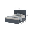 Ліжко М'яка оббивка 1,6x2,0 Брістоль / Bristol Антрацит Велюр MiroMark SF-56-BR/BA