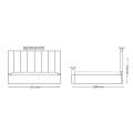 Кровать Мягкая обивка 1,8x2,0 Диана / Diana Серый Велюр MiroMark SF-58-DA/DB