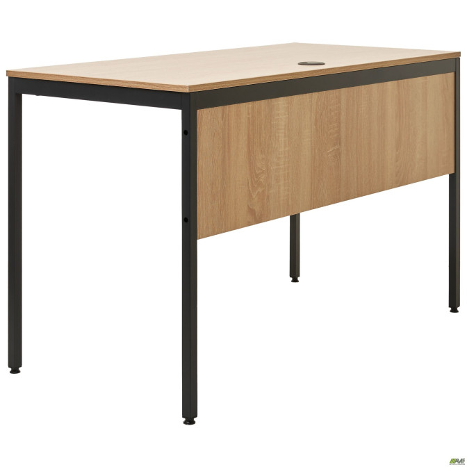 Стіл Осло з ящиком (1187х600х750) чорний графіт, Дуб Сонома AMF