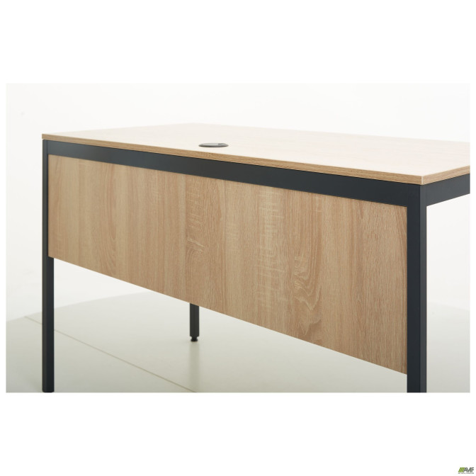 Стіл Осло з ящиком (1187х600х750) чорний графіт, Дуб Сонома AMF