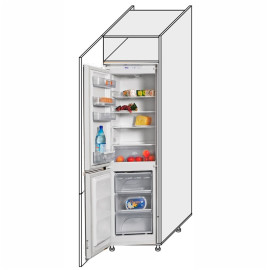 Кухонна секція Валенсія Пенал 60ПХ/2140 Холодильник VL-763W/9003 MiroMark