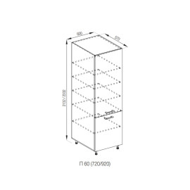 Кухонна секція пенал П 60 Марта  Світ меблів
