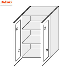 Кухонна секція Вінтаж верхня 80В/900 2дв Вітрина Pro Blum VN-587W/9003 MiroMark