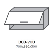 Кухонна секція В09-700 верхня 700 горизонт 300 висота 360 один фасад Оптима Еверест