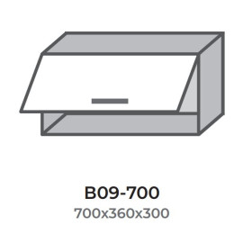 Кухонна секція В09-700 верхня 700 горизонт 300 висота 360 один фасад Оптима Еверест