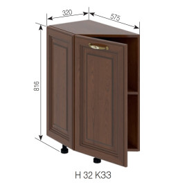 Кухонна секція нижня Н 32КЗЗ Роксана Світ меблів